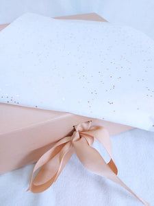 Luxury White Tissue Paper with Rose Gold sparkle 5 sheets