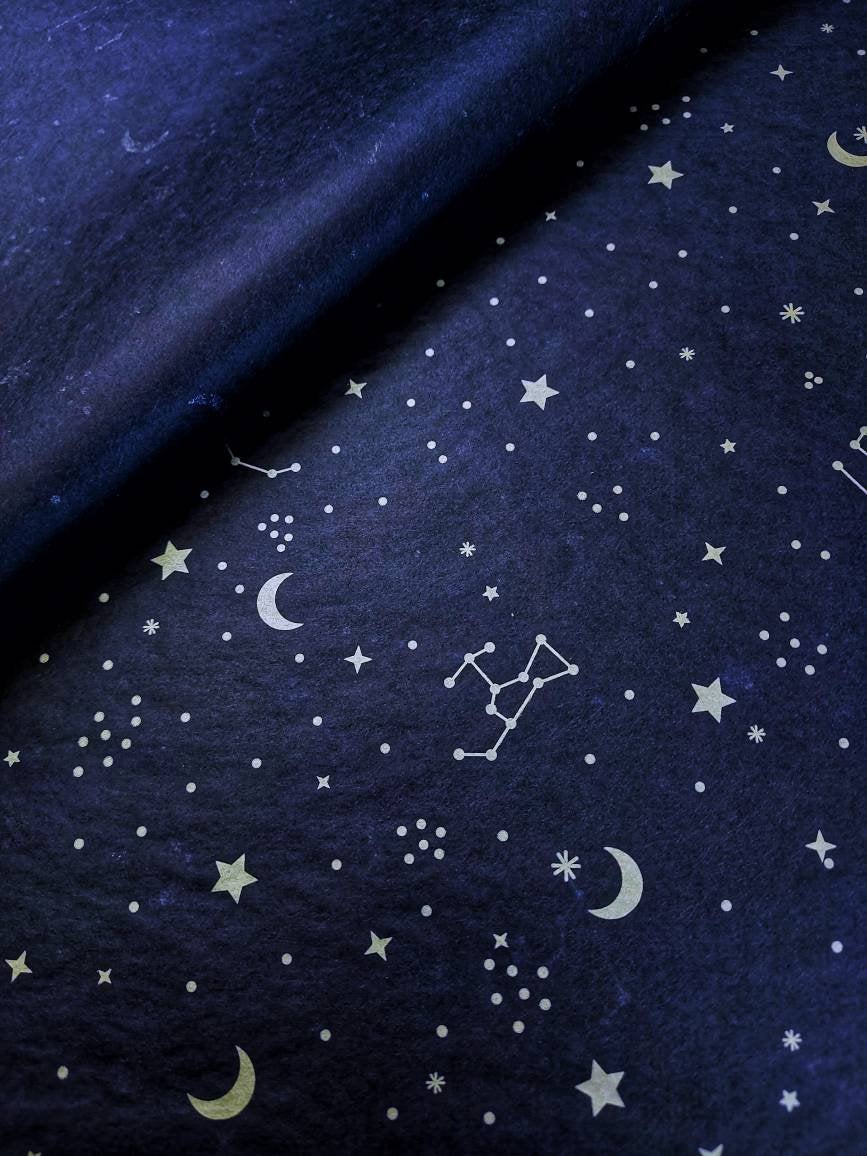 Luxury Navy Blue Night Sky Tissue Paper 5 sheets